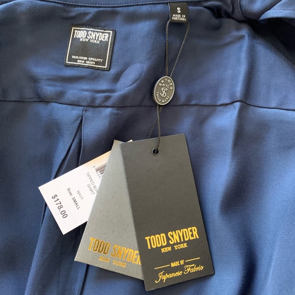 SOLD: TIPPED BOWLING SHIRT IN NAVY - Picture 3 of 5